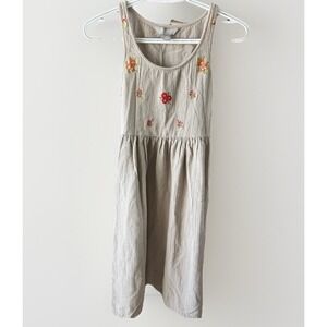 April Cornell Stripe Midi Dress  XXS Embroidery Coastal Cottage Prairie Festive